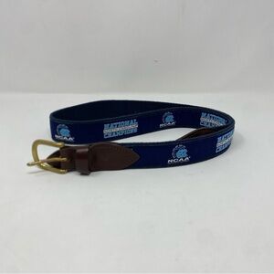 UNC Tar Heels National Champions Belt 38 NCAA Solid Brass Navy